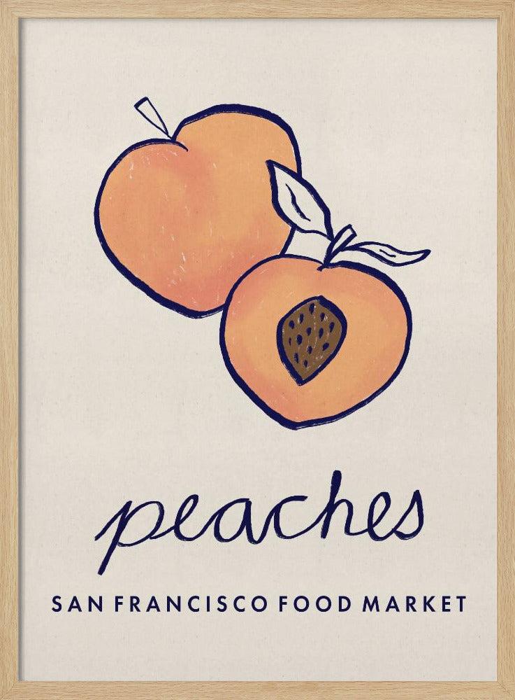 Matkonst - Persikor San Francisco Matmarknad | Poster