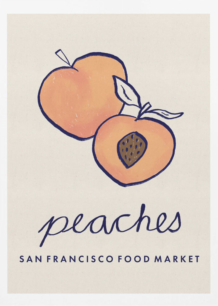 Matkonst - Persikor San Francisco Matmarknad | Poster