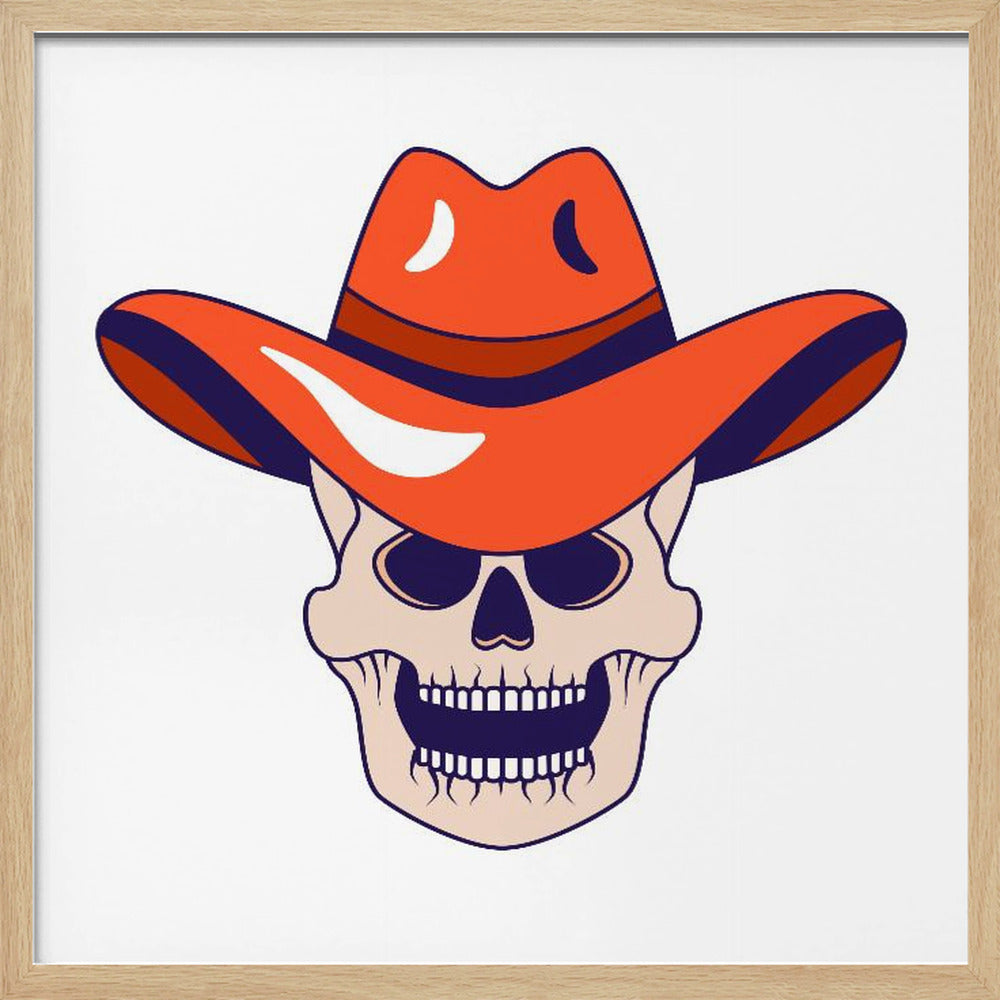 Icône de crâne de cowboy | Affiche
