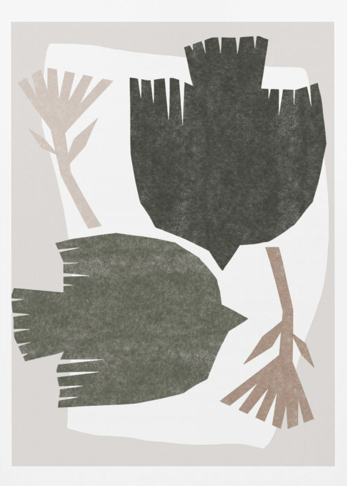 Vol d'oiseaux abstrait | Affiches