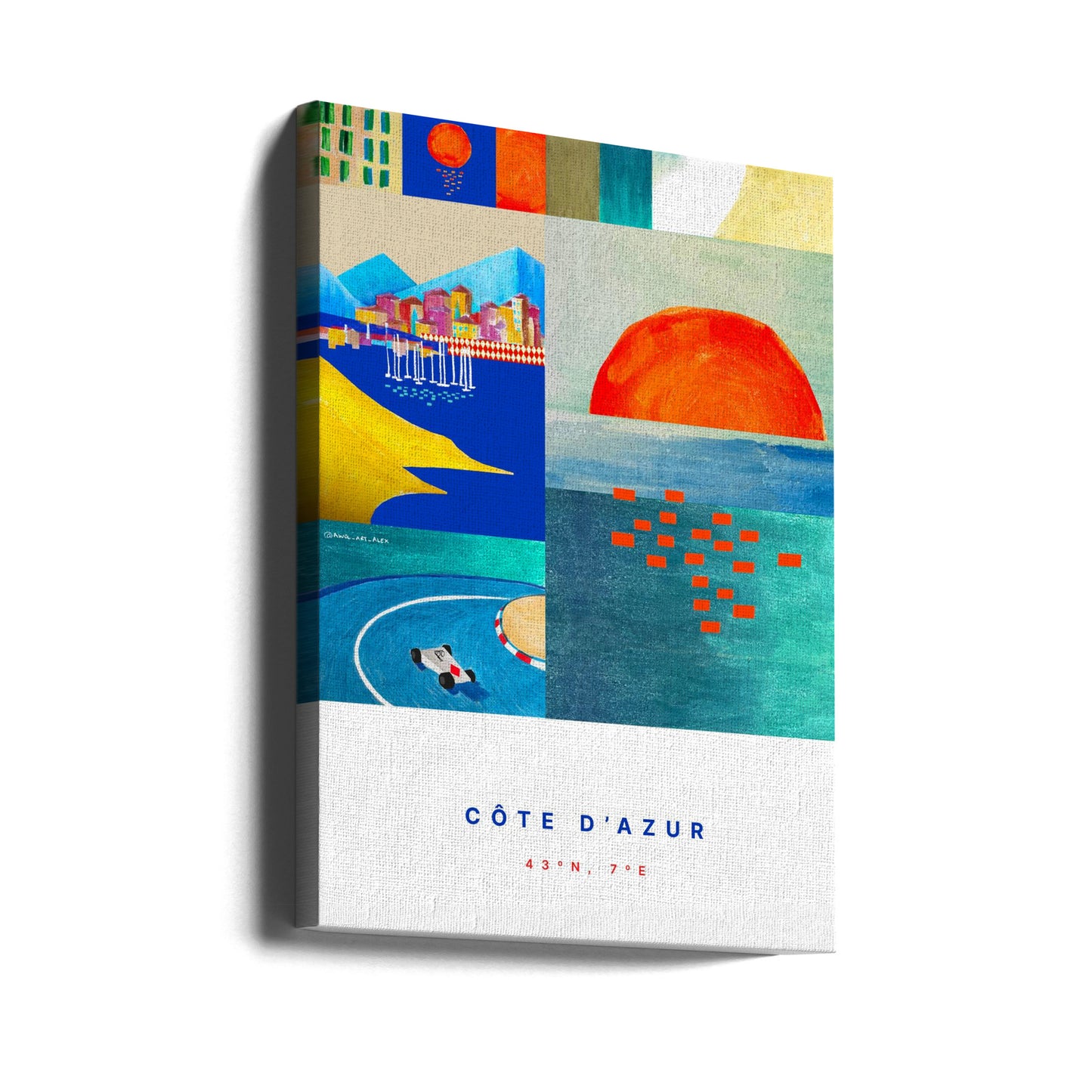 RIVIERA MODERNE : LA CÔTE D'AZUR COLORÉE Posters - Affiche Artistique | Tableaux sur Toile