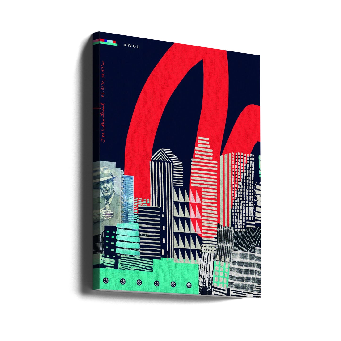 Art urbain, mur graphique de la ville de Montréal Posters - Affiche Artistique | Tableaux sur Toile