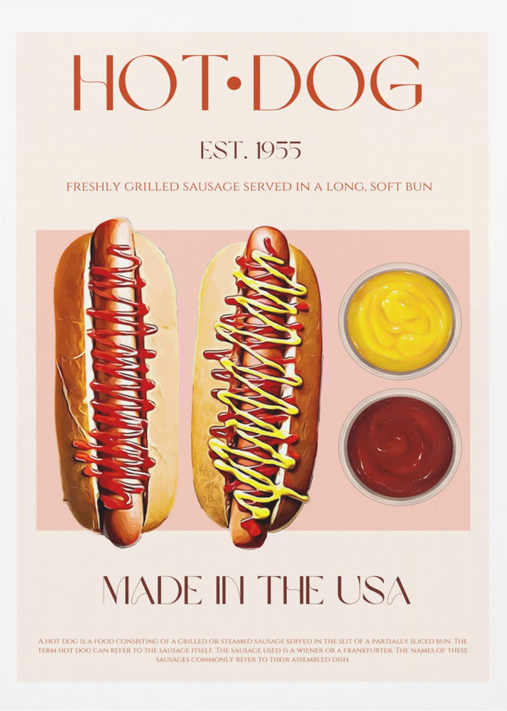 Hot Dogs with Mustard and Ketchup | Poster