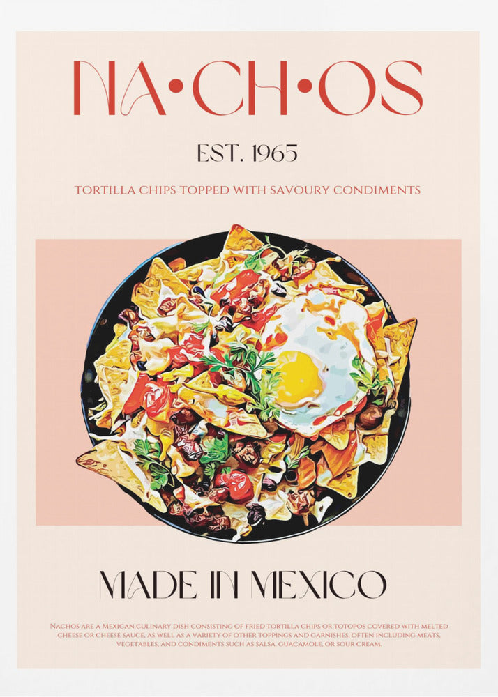 Colorful Mexican Nachos | Poster