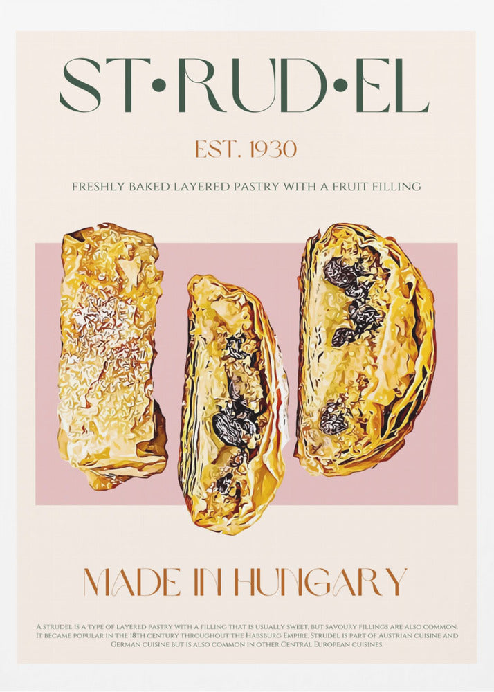Golden Strudel Slice | Poster
