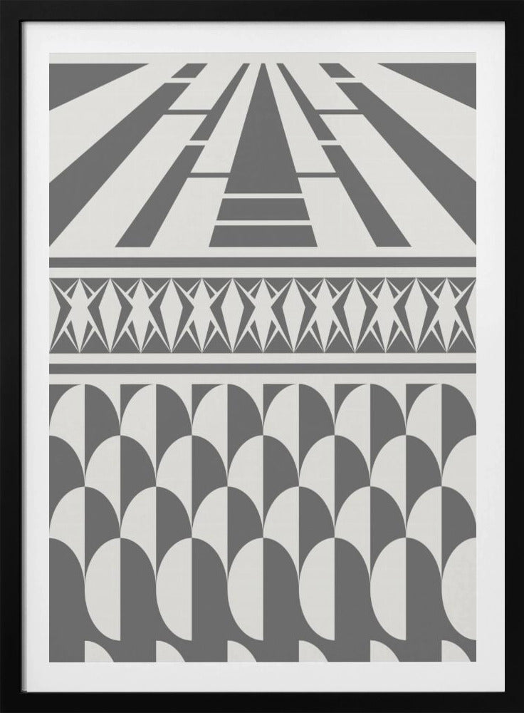 Minimalist art deco geometric grey | Poster