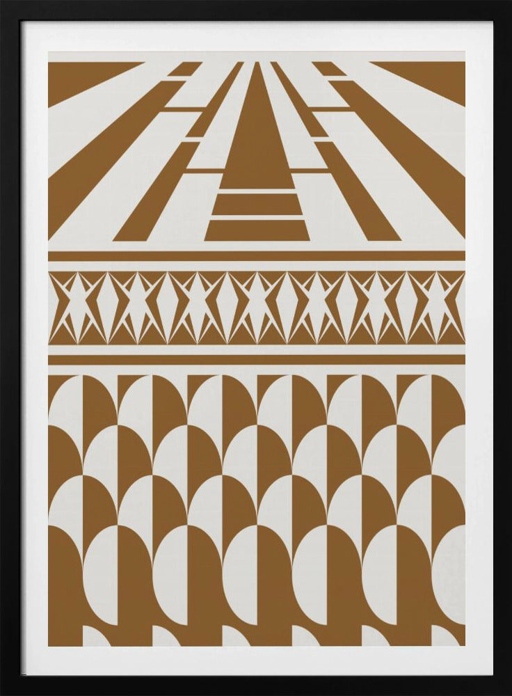 Minimalist art deco geometric brown | Poster