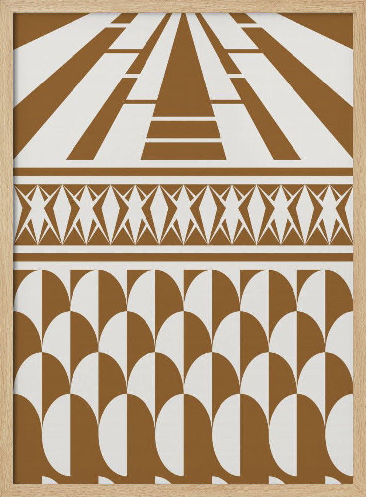 Minimalist art deco geometric brown | Poster