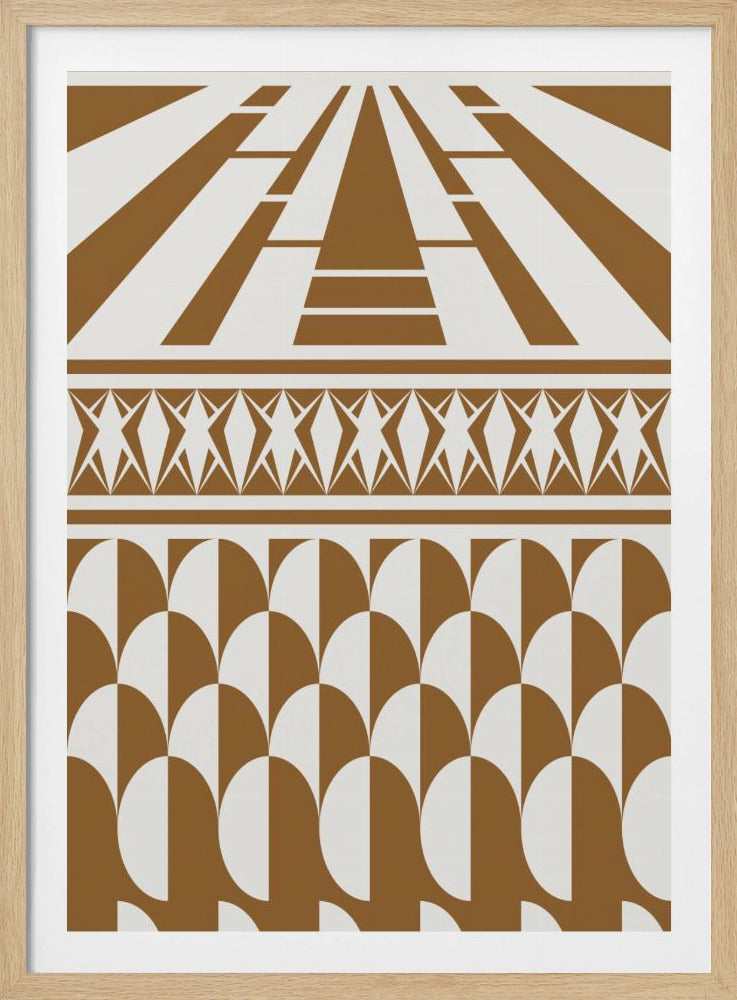 Minimalist art deco geometric brown | Poster