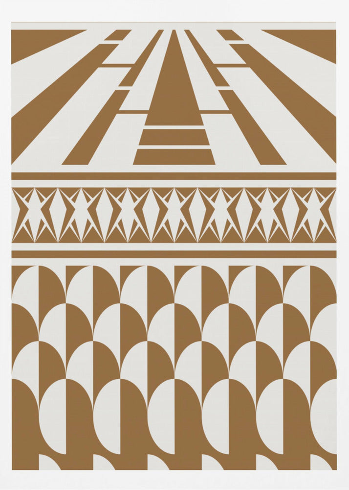 Minimalist art deco geometric brown | Poster
