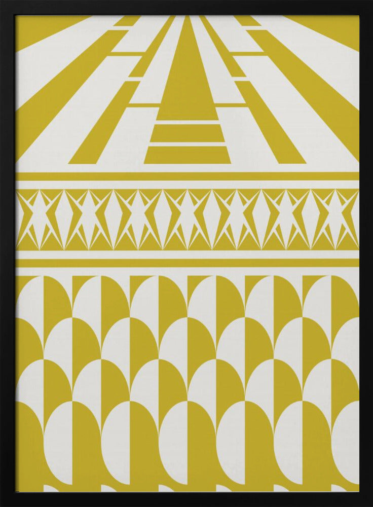 Minimalist art deco geometric yellow | Poster