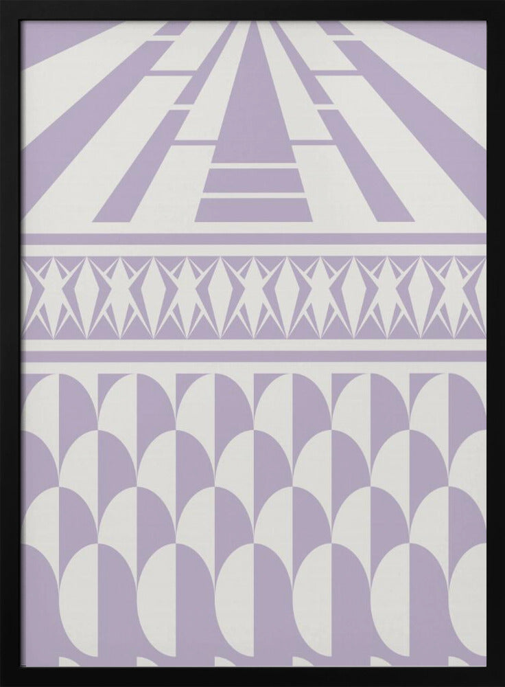Minimalist art deco geometric lavender | Poster