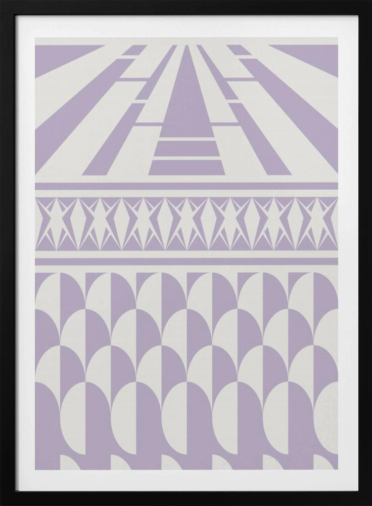 Minimalist art deco geometric lavender | Poster