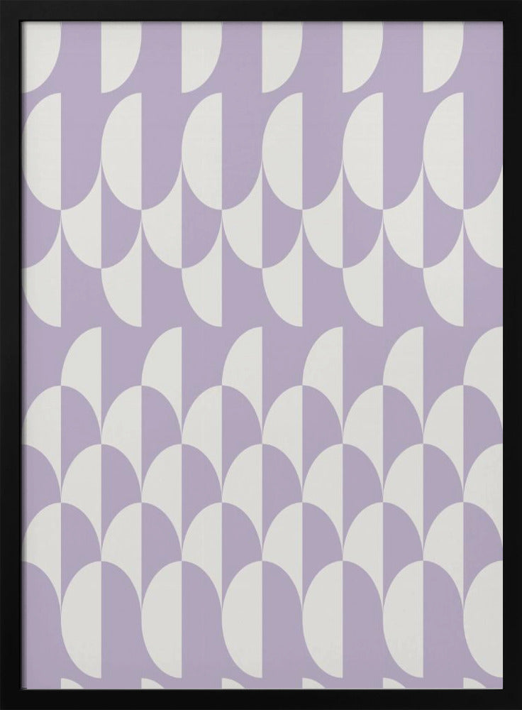 Minimalist art deco geometric arches lavender | Poster