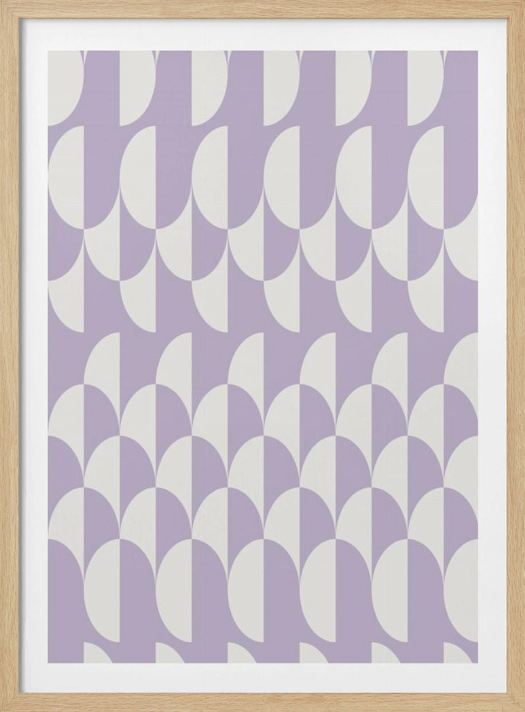 Minimalist art deco geometric arches lavender | Poster