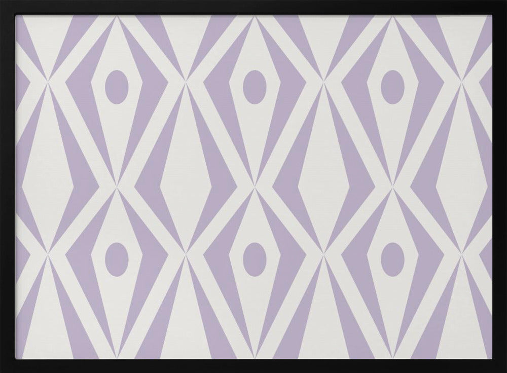 Minimalist art deco geometric diamonds lavender | Poster