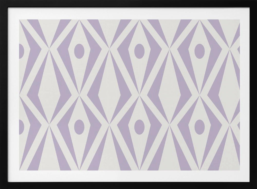 Minimalist art deco geometric diamonds lavender | Poster
