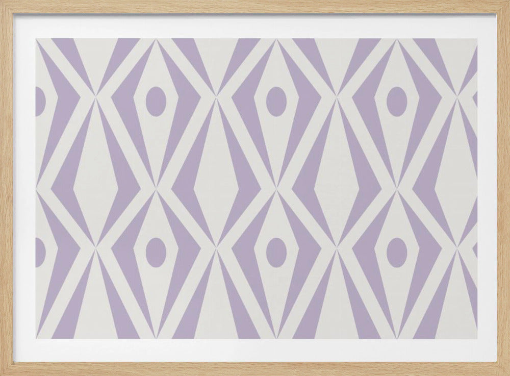 Minimalist art deco geometric diamonds lavender | Poster