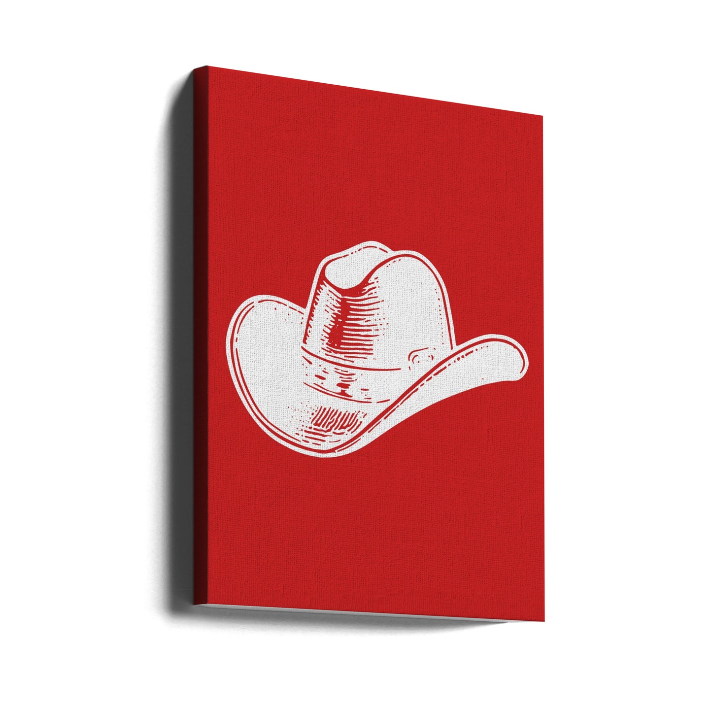 Cappello da cowboy rosso | Stampe su Tela