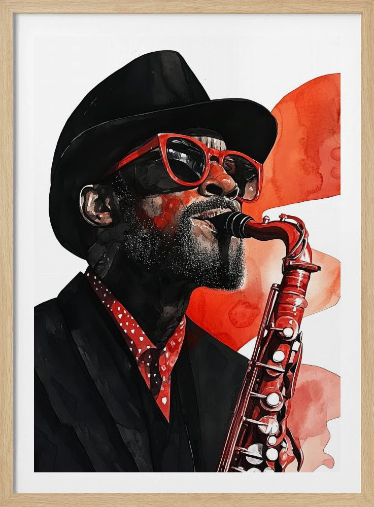 Saxophonist Musikkunst | Poster