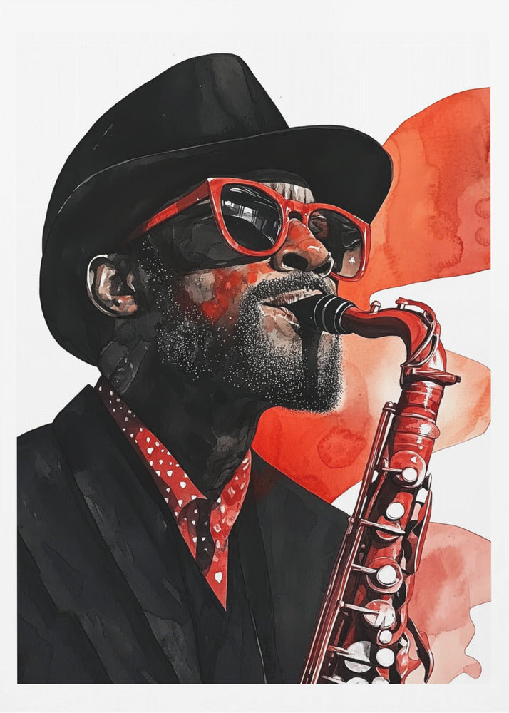 Saxophonist Musikkunst | Poster