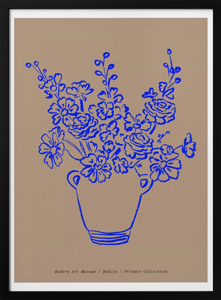 Blue Floral Elegance | Poster