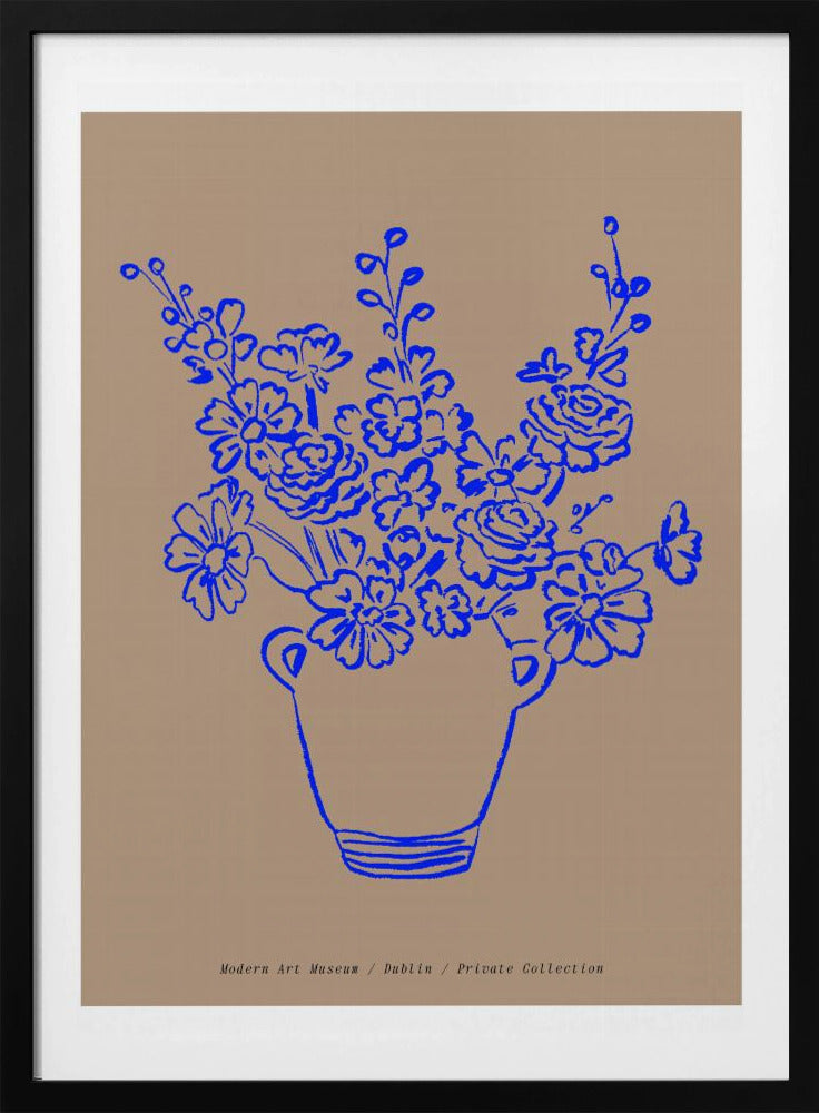 Blue Floral Elegance | Poster