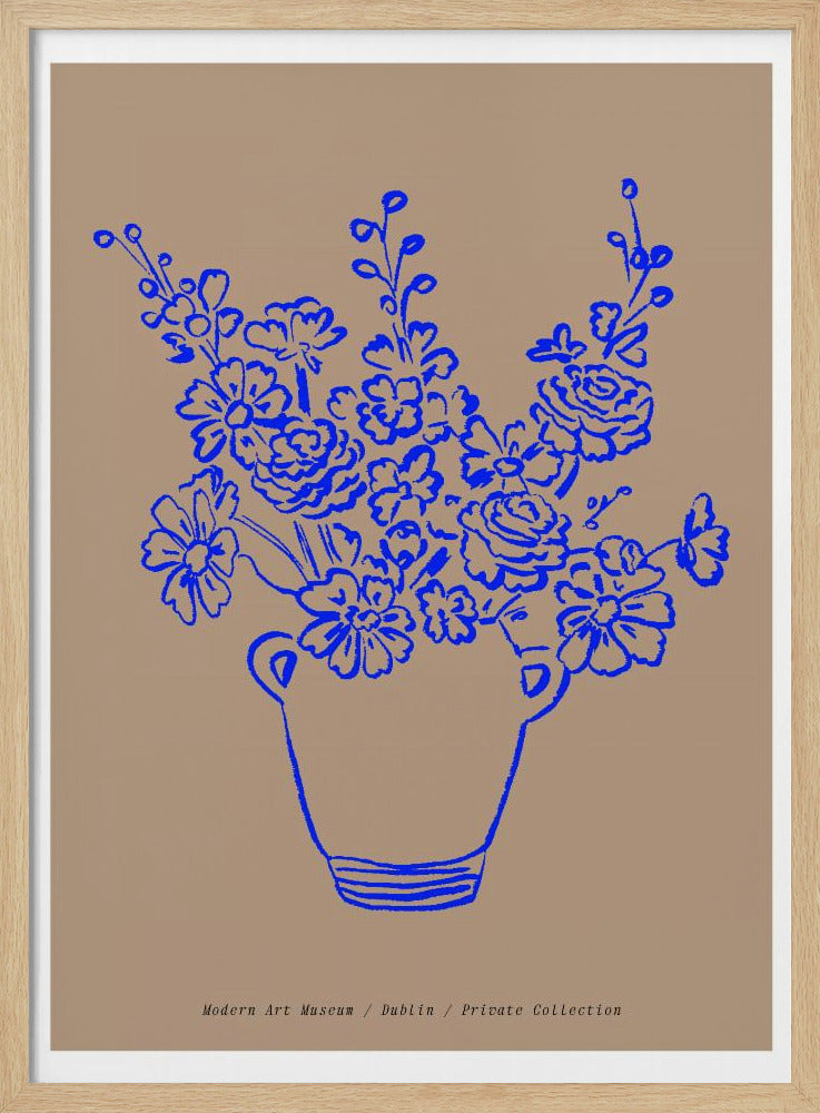 Blue Floral Elegance | Poster