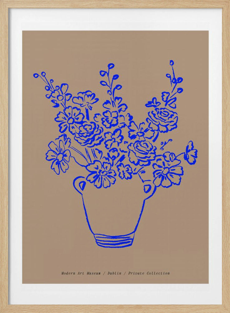 Blue Floral Elegance | Poster