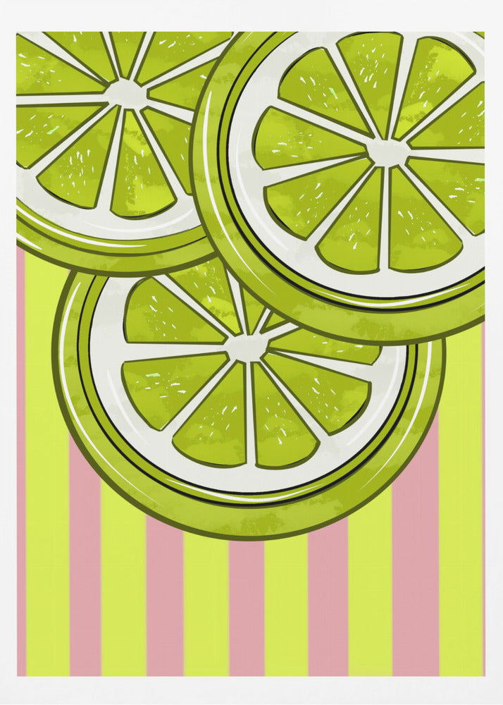 Citron vert sur rose | Affiche