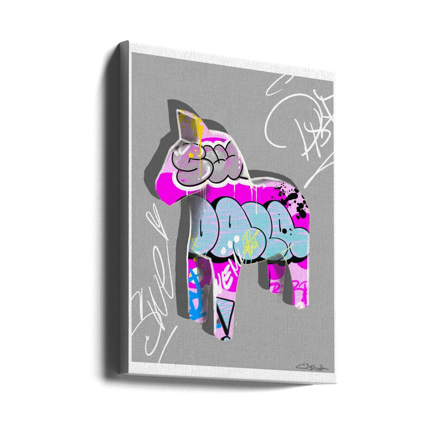 Färgglad ponnygraffiti | Canvastavla