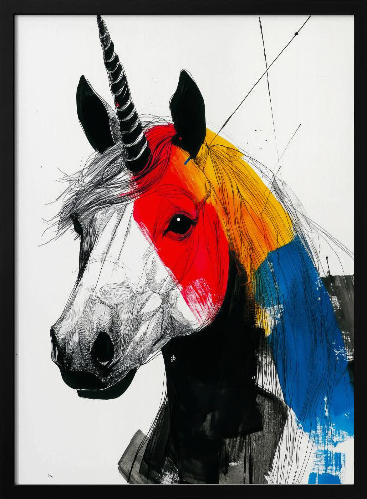Unicorn rainbow art | Poster