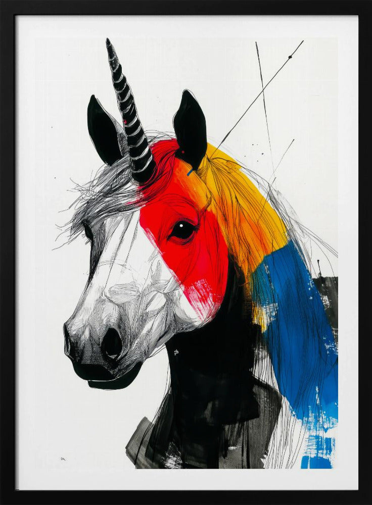 Unicorn rainbow art | Poster