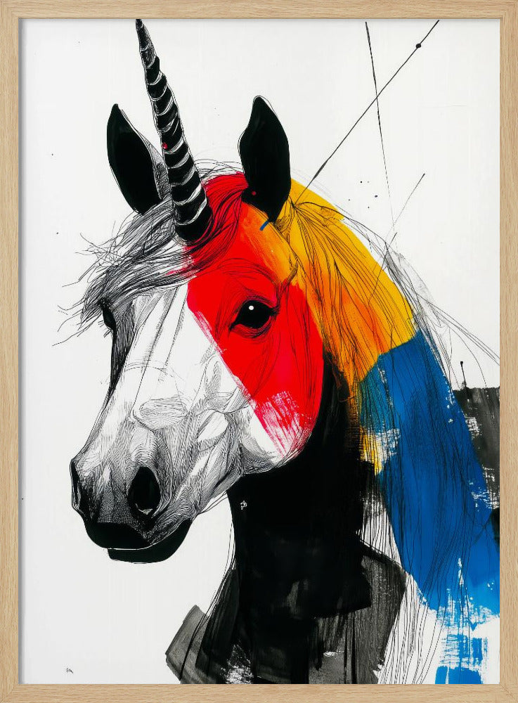 Unicorn rainbow art | Poster