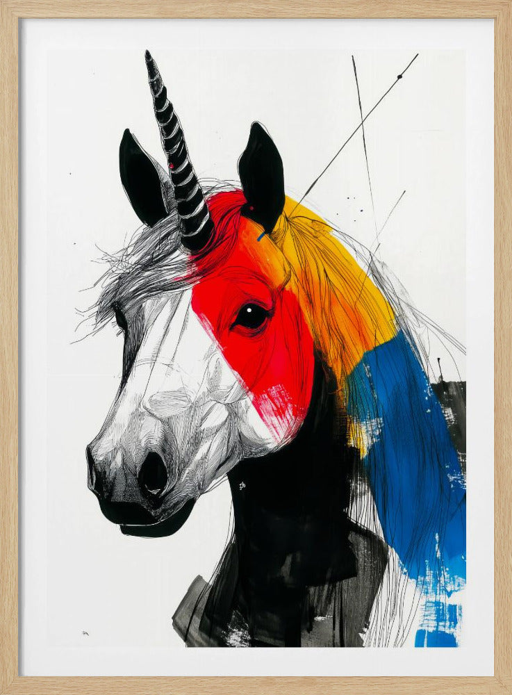 Unicorn rainbow art | Poster