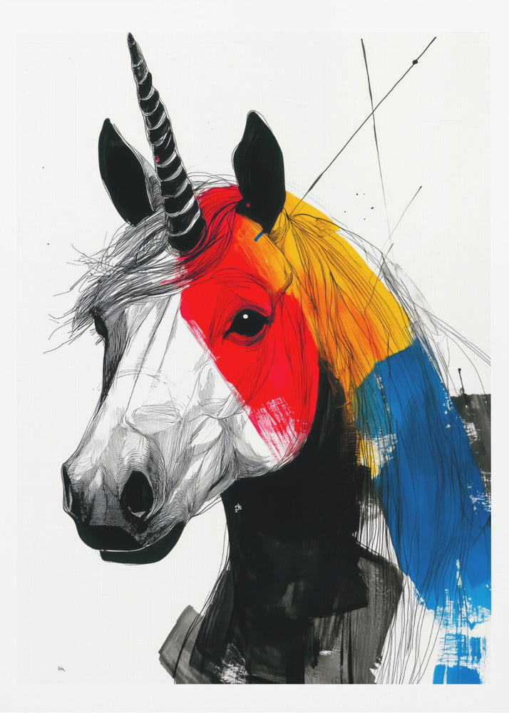 Unicorn rainbow art | Poster