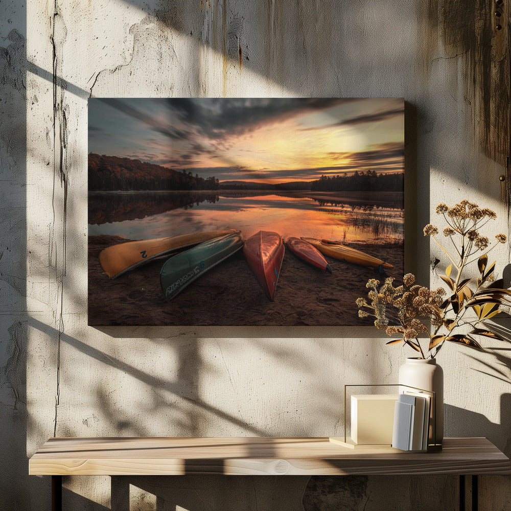 Soluppgång på sjön | Canvas