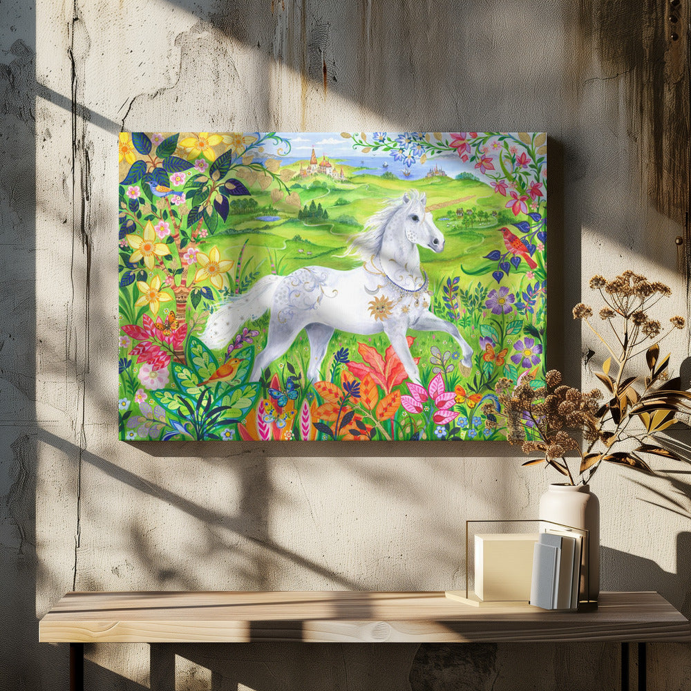 Majestic White Horse | Canvas