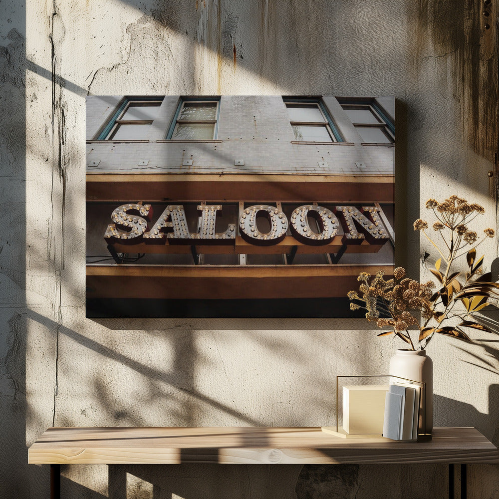Letrero de salón vintage | Impresiones en Lienzo