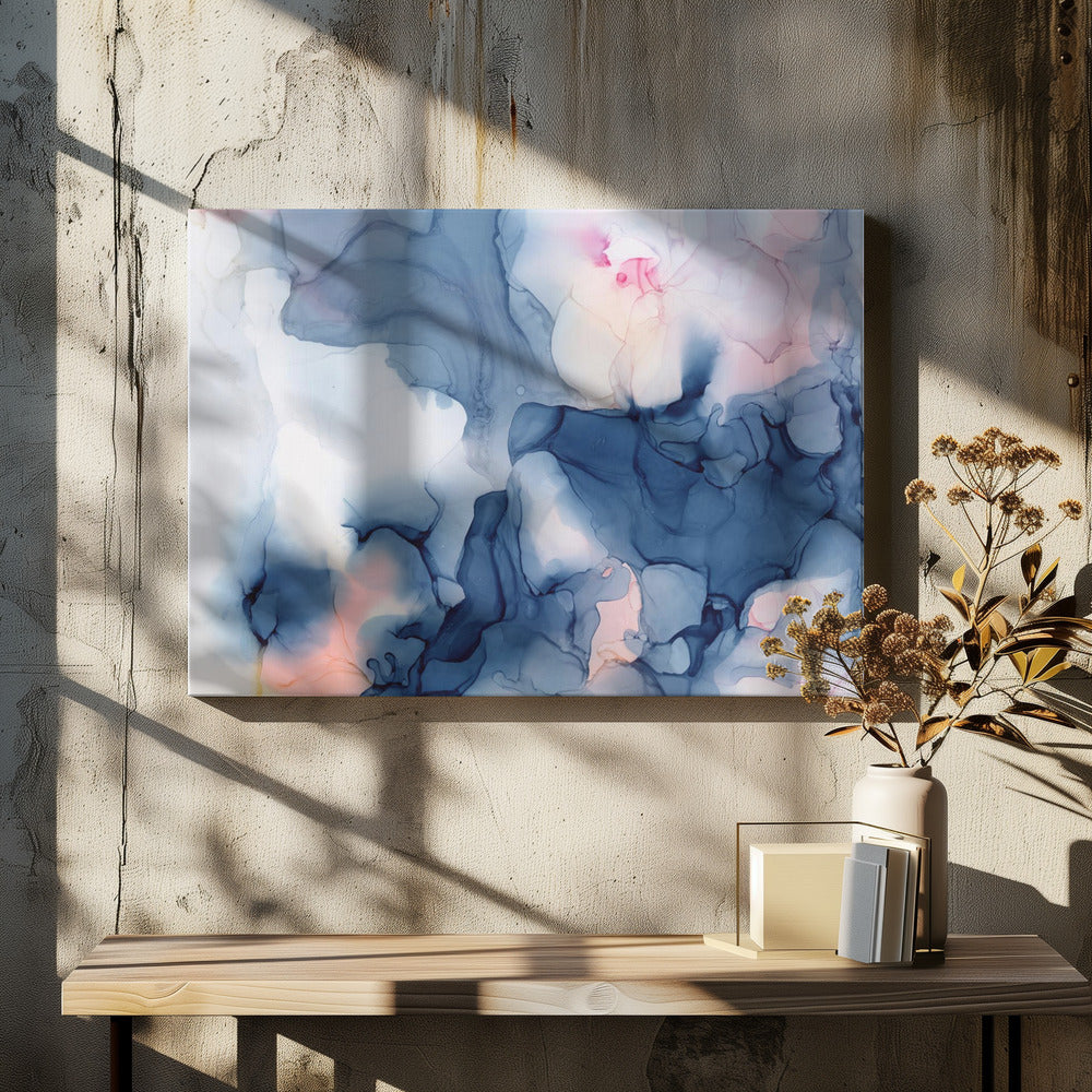Fluid Blue And Pink Hues | Canvas