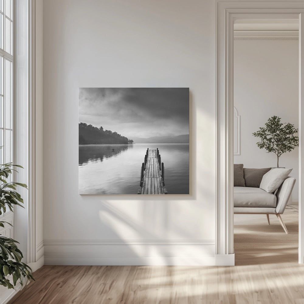 Sjöutsikt med pir II | Canvas