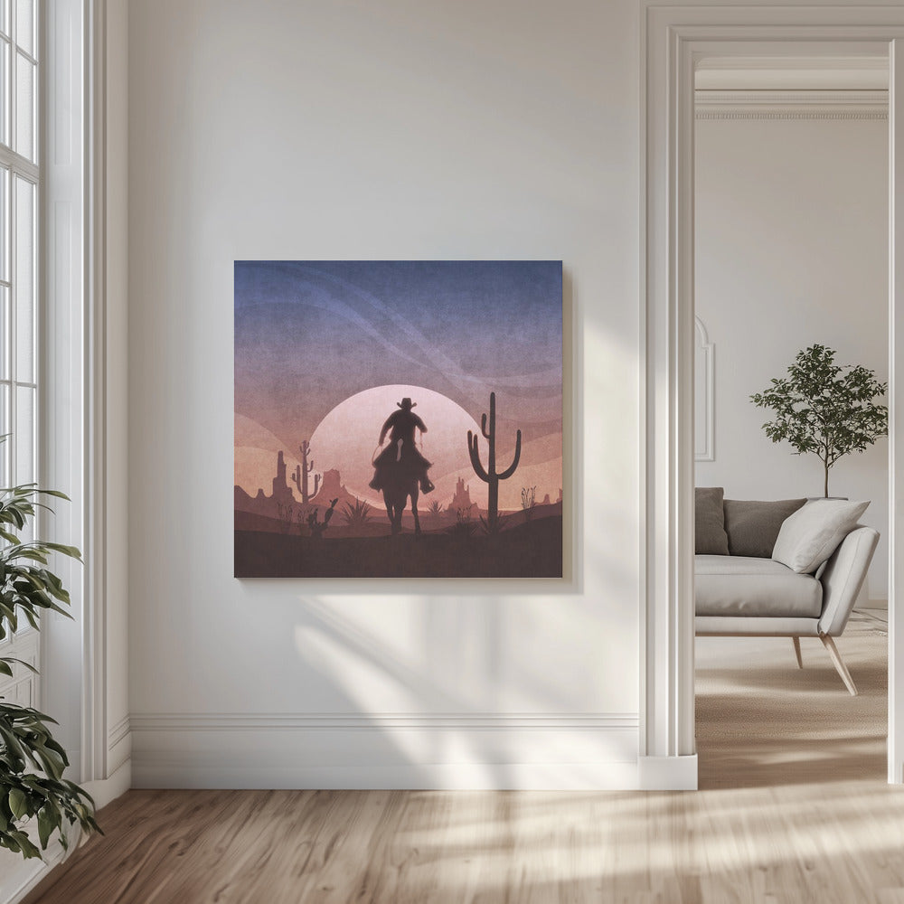 Cowboy Sunset | Canvas