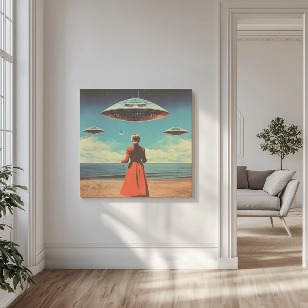 Collage artistico di cieli UFO | Stampe su Tela