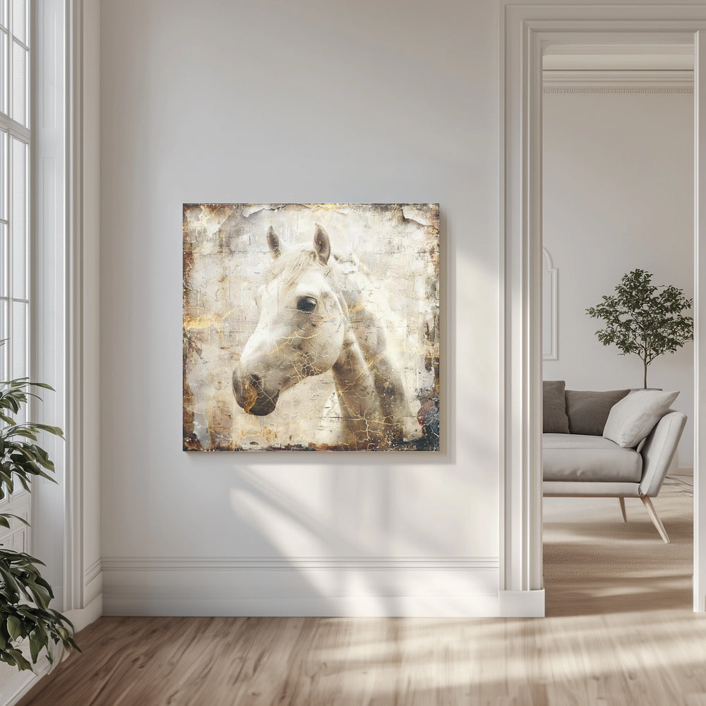 Horse Vintage Art Illustration 02 | Canvas