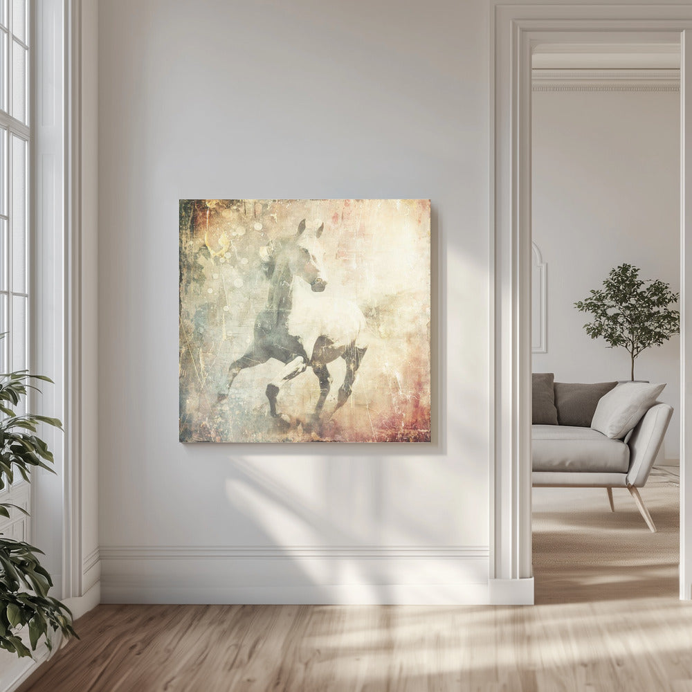 Horse Vintage Art Illustration 07 | Canvas