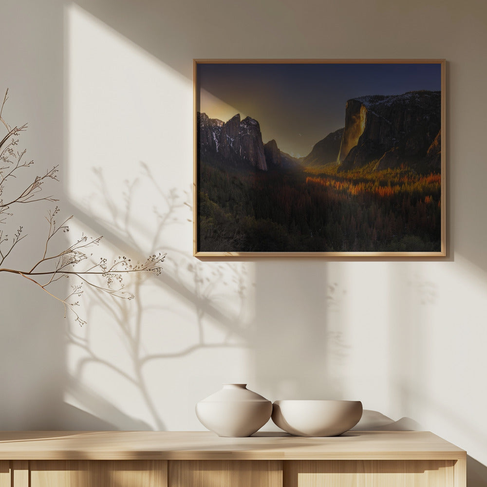 Cascade de feu de Yosemite | Posters - Affiche Artistique