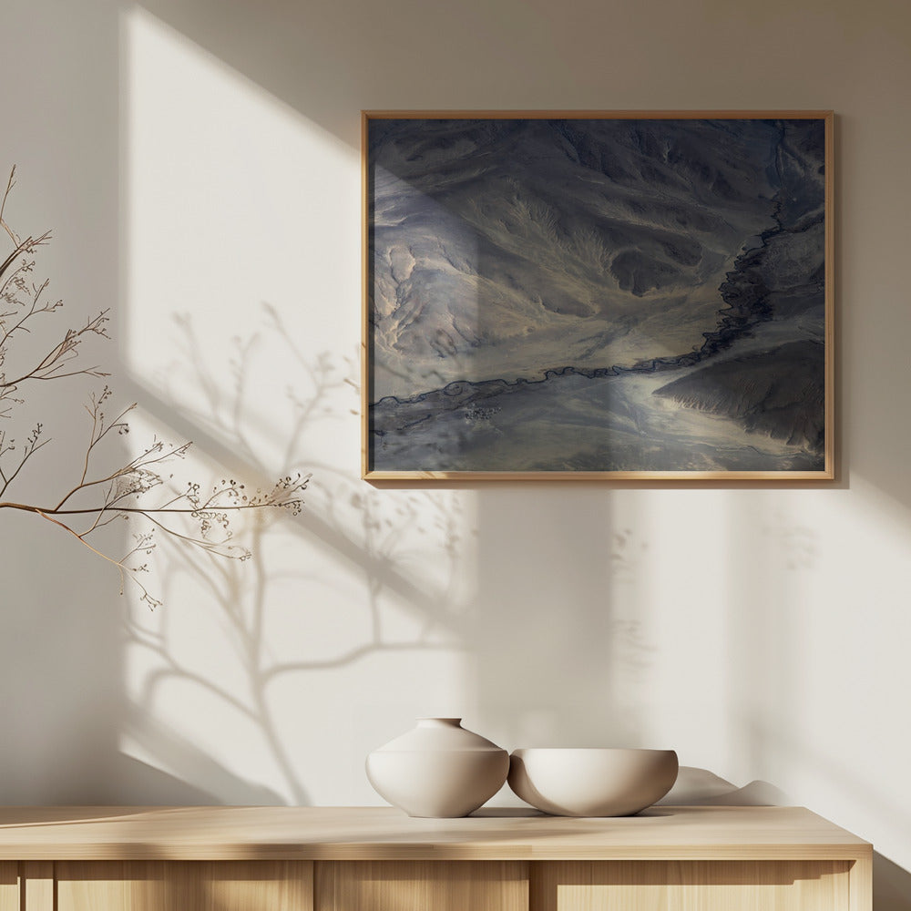 Aerial View of the River on Tibet Plateau | Poster