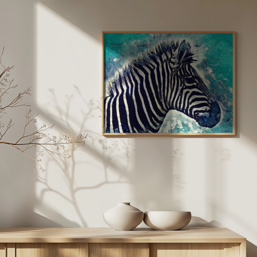 Zebra-Aquarell-Tierkunst | Poster