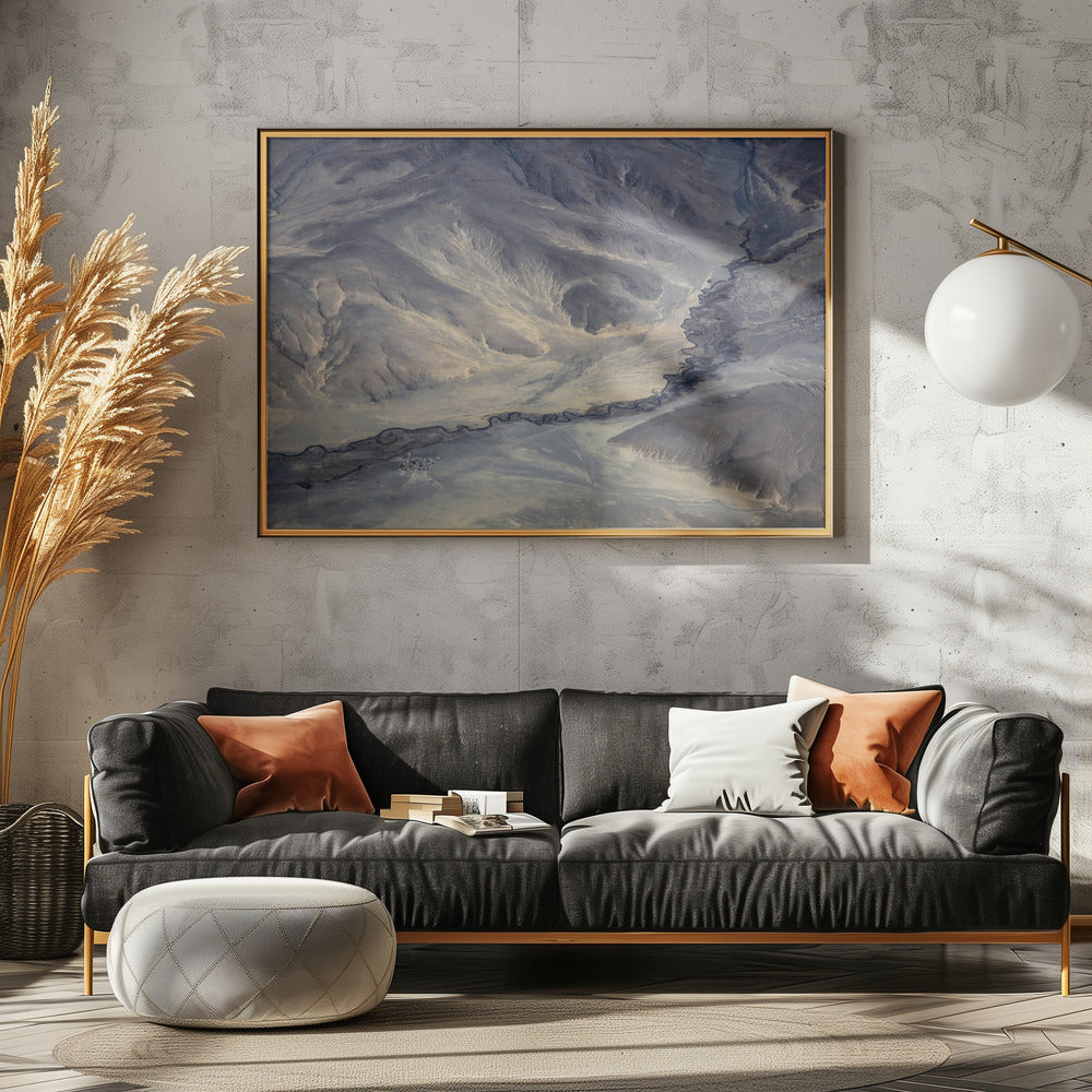 Aerial View of the River on Tibet Plateau | Poster