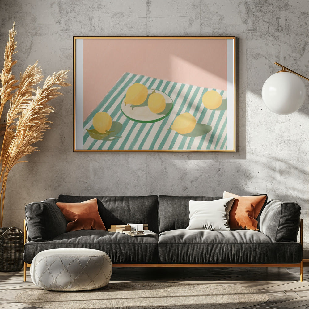 Citroner och ränder | Poster